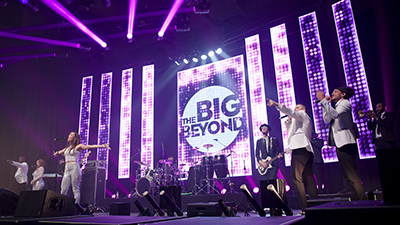 Big Beyond The singer performs live for audience at a concert