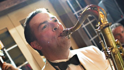 Jeff Decker Band live sax performance at country club